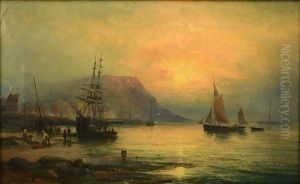 Harbor View In Moonlight by Charles Thornley