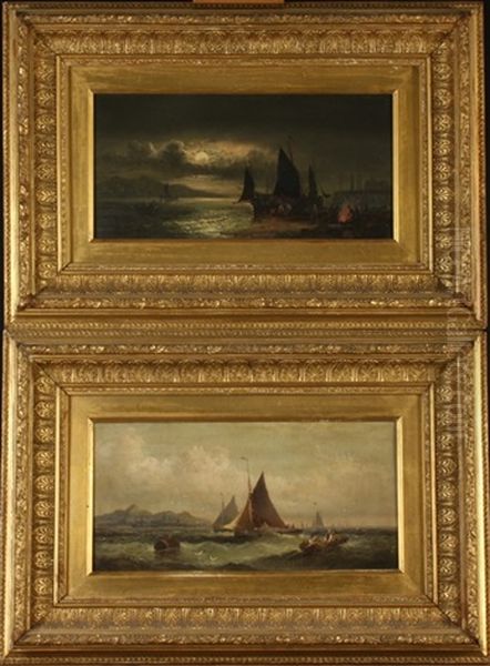 Moonlit Beach & The Fishing Fleet - view 1