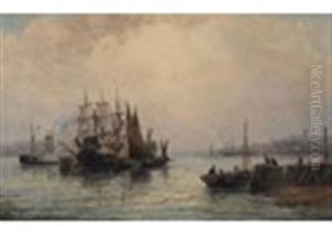 River Scene by William (Anslow) Thornley