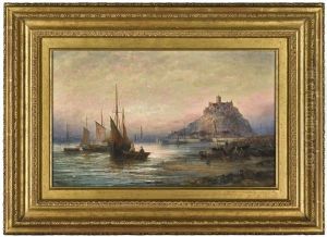 Boats Unloading The Day's Catch Before St Michael's Mount
