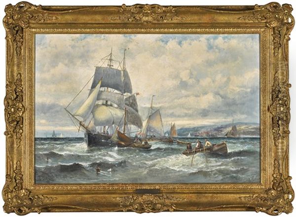 Shipping Off A Coastal Town - view 1