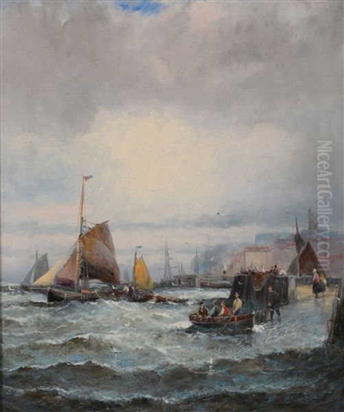 Boats At Whitby Harbour - view 1