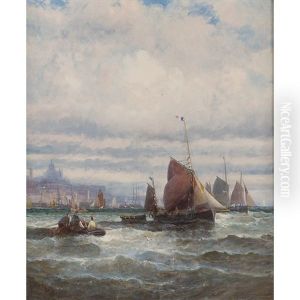 Shipping In The Thames Estuary by William (Anslow) Thornley