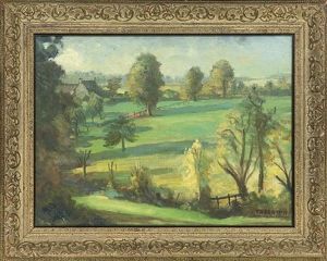 A View Across The Meadows, The Cotswolds by Alfred Henry Robinson Thornton
