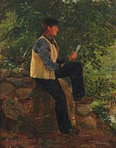 A Young Man Awaiting For His Loved One - view 1