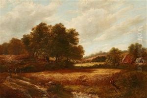 English Landscape With A Cornfield by Joseph Thors