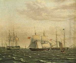 Marine Med Talrige Skibe by Hans Peter Thorsoe
