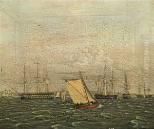 Marine Med Talrige Sejlskibe by Hans Peter Thorsoe
