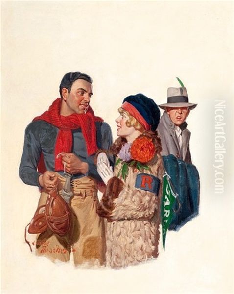 Three Siblings Of The Gyldenkrone Family Playing With A Cat - view 1