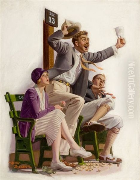 Three Siblings Of The Gyldenkrone Family Playing With A Cat - view 1