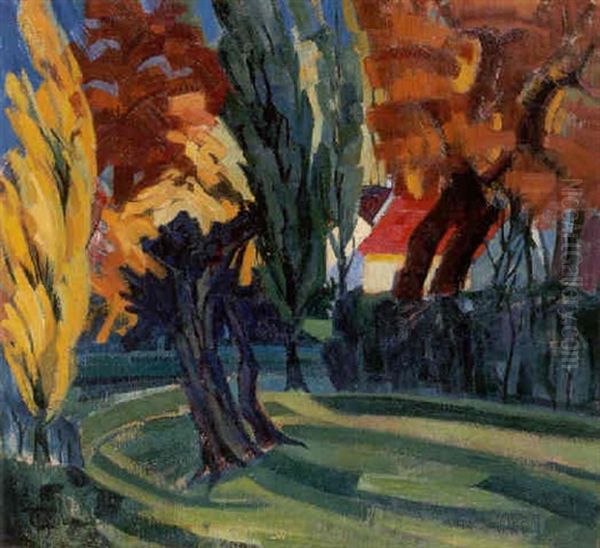 An Der Sieg (herbstlandschaft) - view 1