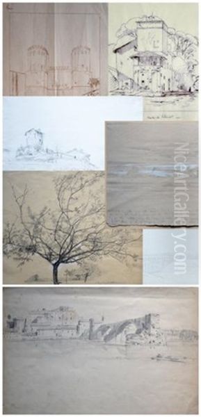 Etudes D'arbres Et Paysages (6 Works) - view 1