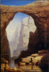 Paysage A La Riviere Et Aux Rochers, Les Quatre Marabouts Paysage A La Riviere Et Aux Rochers, Les Quatre Marabouts