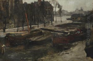 The Kalkmarkt In Winter by George Hendrik Breitner