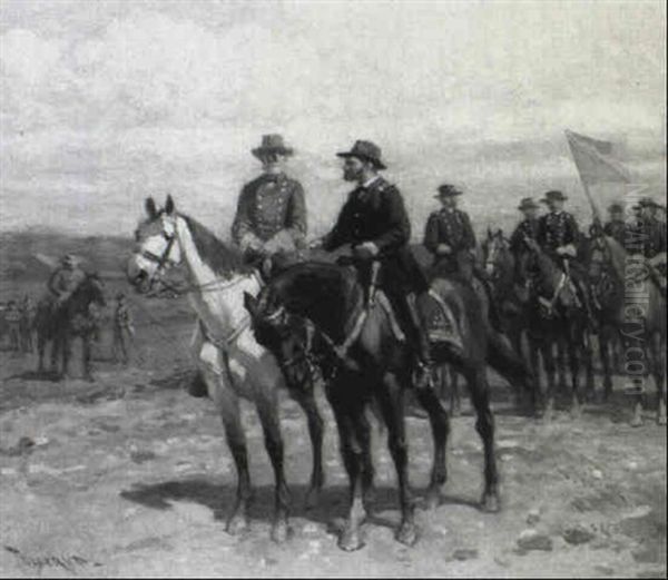 Generals Grant And Lee At Appomattox - view 1