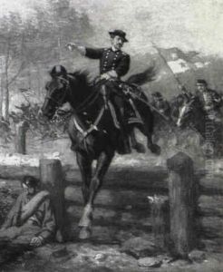 Charge Of The Union Officers by Thure Thulstrup