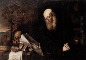 Eremit Med Forganlighetens Symboler (hieronymus) by Christian von Thum the Elder