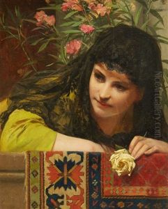 Portrait Of A Young Lady by Paul Thumann