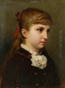 Madchen Mit Roter Haarschleife