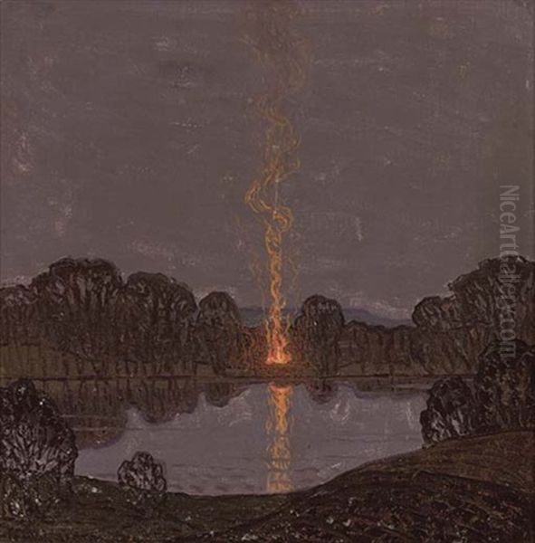 Skymning Over Sjon - Dusk Over The Lake - view 1