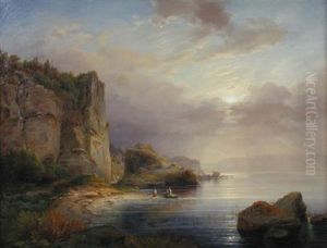 View Of The Rocky Coast At Bodensee, Lake Constance, On The Rhine