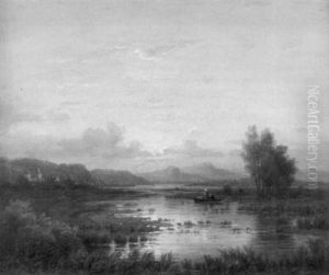 Abend Auf Der Insel Mainau (?) by Friedrich Thurau