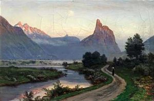 Landskap Med Romsdalshorn by Peder Thurmann
