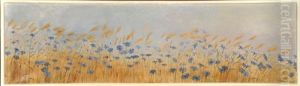 Kornblumen Mit Getreideahren