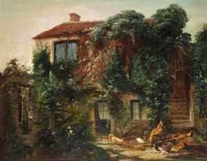 Maison De Theodore Rousseau A Barbizon by Gabriel Edouard Thurner
