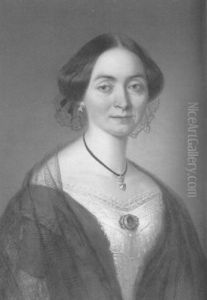 Brustportrait Einer Frau Mit Netzstola Und Granatbrosche Brustportrait Einer Frau Mit Netzstola Und Granatbrosche