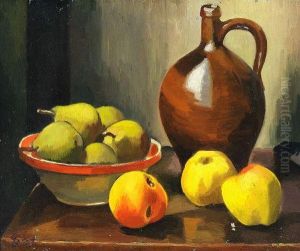 Stillleben Mit Apfeln, Birnen Und Krug by Georg Breitwieser