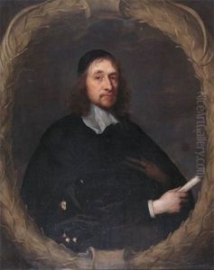 Portrait Of A Gentleman Holding A Scroll