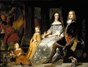 Portrait Of Philips Van De Werve And His Wife Isabelle, Seated With Their Children, Attended By A Groom With A Horse Portrait Of Philips Van De Werve And His Wife Isabelle, Seated With Their Children, Attended By A Groom With A Horse