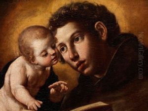 Heiliger Antonius Von Padua Mit Der Vision Des Jesuskindes