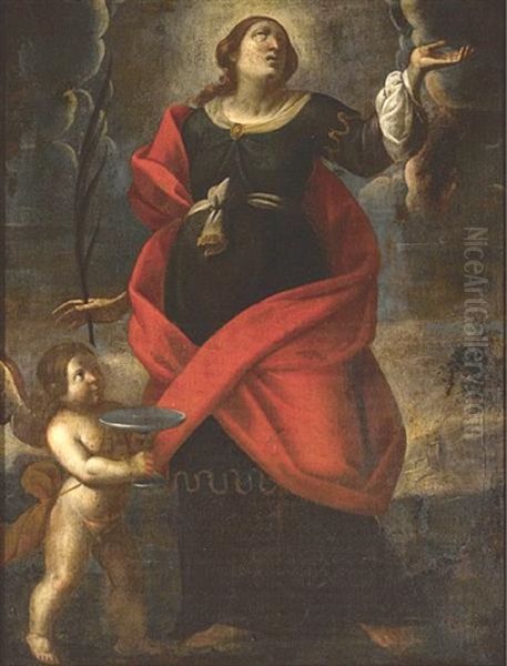 A Female Saint In Supplication - view 1