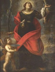 A Female Saint In Supplication