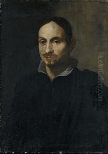 Portrait Of A Man, Wearing A Black Costume And White Linen Collar