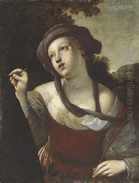 Erminia Carving The Name Of Tancred On A Tree - view 1