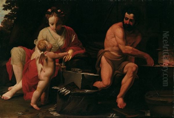 Di Venus Und Amor In Der Schmiede Des Vulkans - view 1