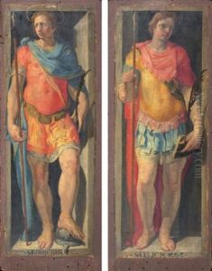Saint Narobis Et Saint Felicien (pair) by Pellegrino Tibaldi