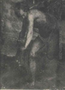 Hercule Domptant Le Lion De Nemee by Pellegrino Tibaldi