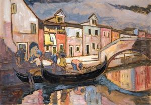 View Of Burano by Erno Tibor