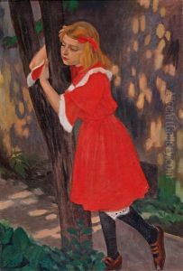 Portrait Of A Girl by Gyula Tichy