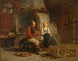 The Fisherman And His Daughter by Adolph Tidemand