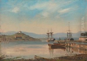 Parti Fra Oslo Strandgade by Adolph Tidemand