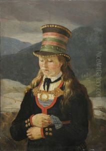Pike Med Brudehatt Fra Tinn