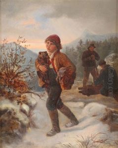 Bjornejegere by Adolph Tidemand