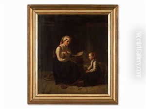 Family Scene by Adolph Tidemand