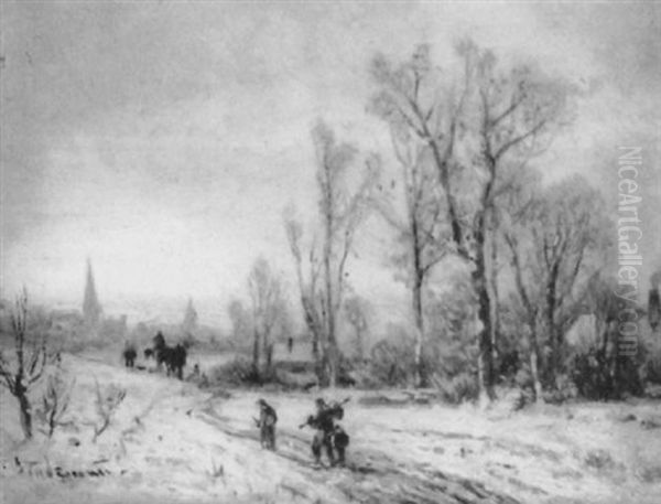 Winterabend Vor Der Stadt - view 1