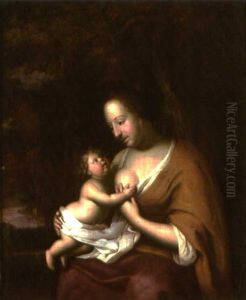 Vierge A L'enfant by Johannes (Jan) Tielius